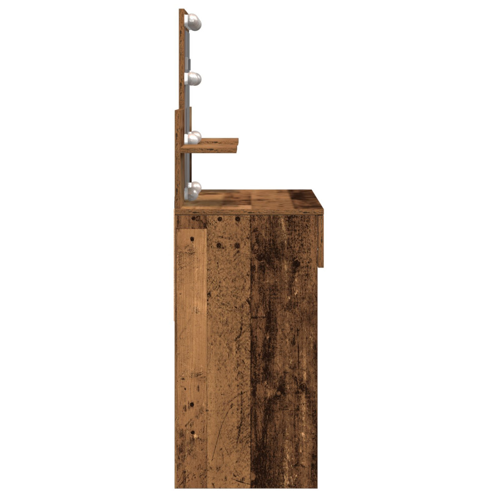 Produktbild för Smyckebord Gammalt trä 100 x 40 x 130 cm Konstruerat trä