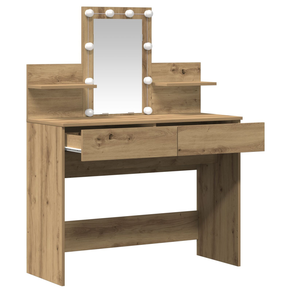Produktbild för Smyckebord Artisan Ek 100 x 40 x 130 cm Konstruerat trä