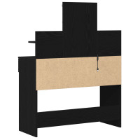 Produktbild för Smyckebord med låda Svart Ek 100 x 40 x 130 cm Konstruerat trä