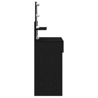 Produktbild för Smyckebord med låda Svart Ek 100 x 40 x 130 cm Konstruerat trä
