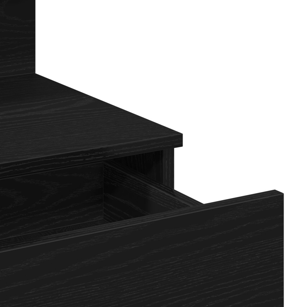 Produktbild för Smyckebord med låda Svart Ek 100 x 40 x 130 cm Konstruerat trä