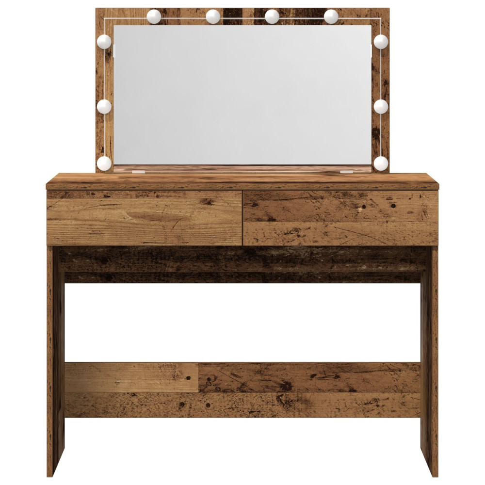 Produktbild för Smyckebord Gammalt trä 100 x 40 x 120 cm Konstruerat trä