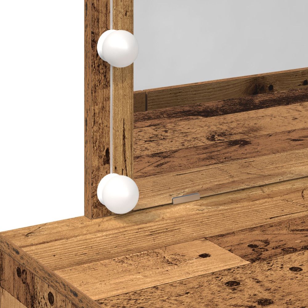 Produktbild för Smyckebord Gammalt trä 100 x 40 x 120 cm Konstruerat trä
