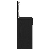 Produktbild för Smyckebord med låda Svart Ek 100 x 40 x 120 cm Konstruerat trä