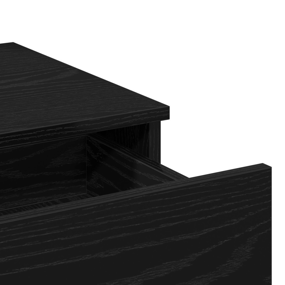 Produktbild för Smyckebord med låda Svart Ek 100 x 40 x 120 cm Konstruerat trä