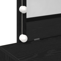 Produktbild för Smyckebord med låda Svart Ek 100 x 40 x 120 cm Konstruerat trä