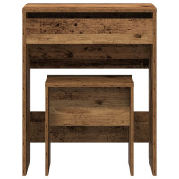 Produktbild för Sminkbord med låda Gammalt trä 60 x 40 x 75 cm Konstruerat trä