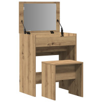 Produktbild för Sminkbord med låda artisan ek 60 x 40 x 75 cm Konstruerat trä