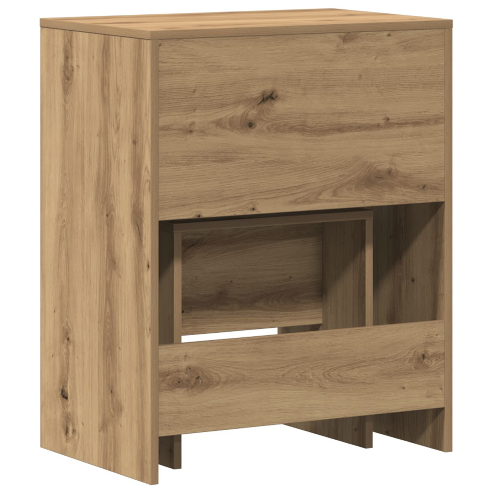 Produktbild för Sminkbord med låda artisan ek 60 x 40 x 75 cm Konstruerat trä
