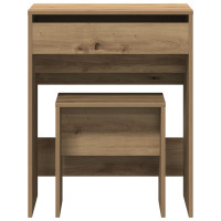 Produktbild för Sminkbord med låda artisan ek 60 x 40 x 75 cm Konstruerat trä