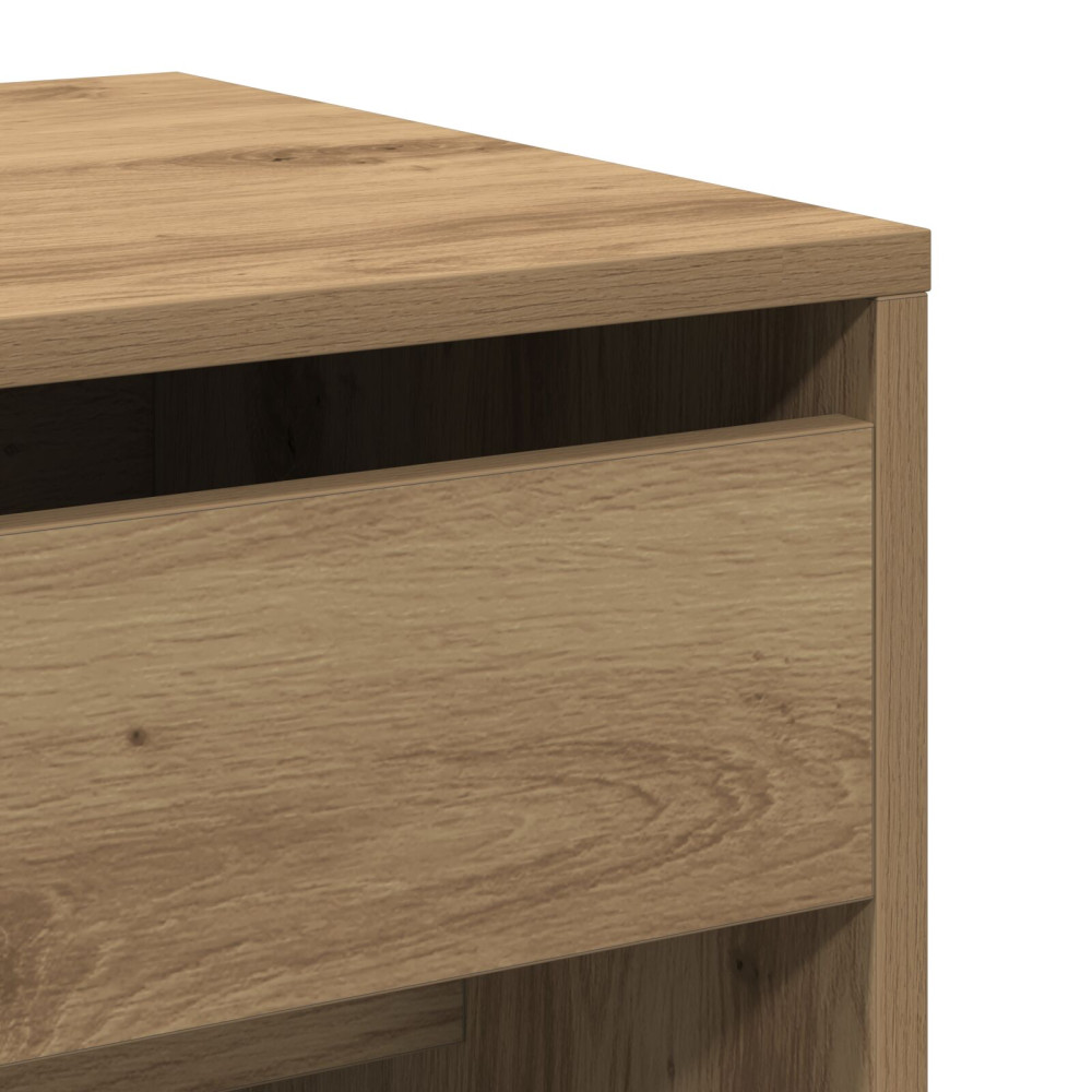 Produktbild för Sminkbord med låda artisan ek 60 x 40 x 75 cm Konstruerat trä
