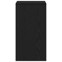 Produktbild för Sminkbord med låda Svart ek 60 x 40 x 75 cm Konstruerat trä