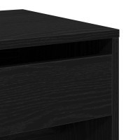 Produktbild för Sminkbord med låda Svart ek 60 x 40 x 75 cm Konstruerat trä