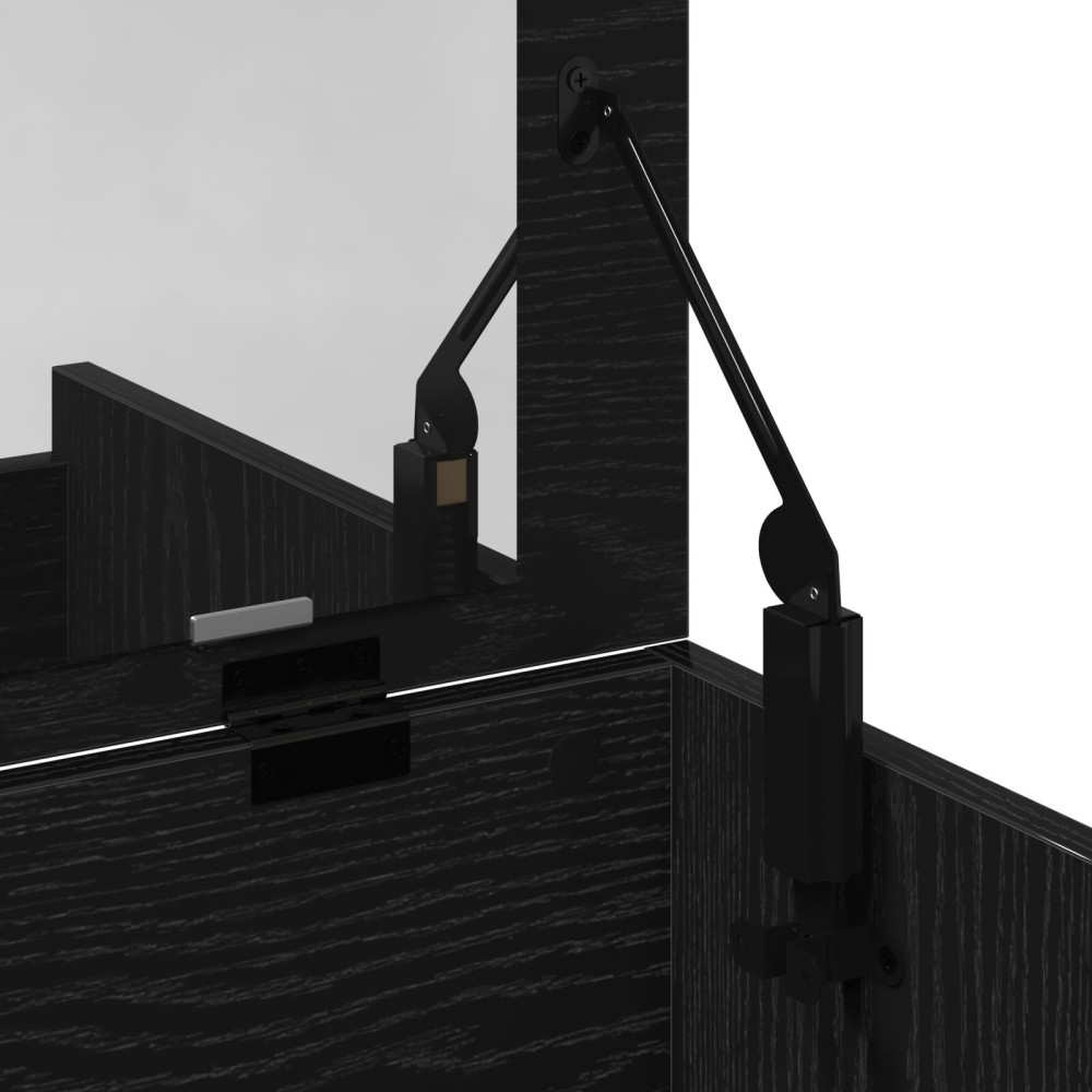 Produktbild för Sminkbord med låda Svart ek 60 x 40 x 75 cm Konstruerat trä