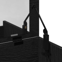 Produktbild för Sminkbord med låda Svart ek 60 x 40 x 75 cm Konstruerat trä
