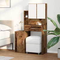 Produktbild för Smyckebord Gammalt trä 80 x 35 x 132 cm Konstruerat trä
