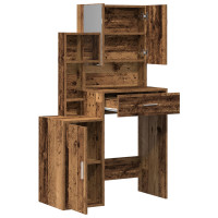 Produktbild för Smyckebord Gammalt trä 80 x 35 x 132 cm Konstruerat trä
