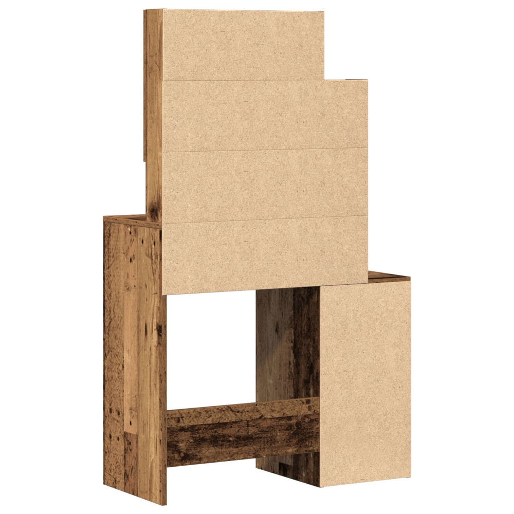 Produktbild för Smyckebord Gammalt trä 80 x 35 x 132 cm Konstruerat trä
