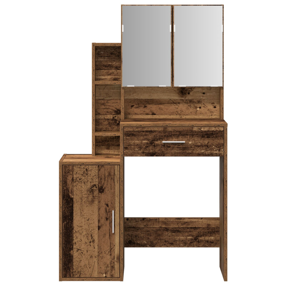 Produktbild för Smyckebord Gammalt trä 80 x 35 x 132 cm Konstruerat trä