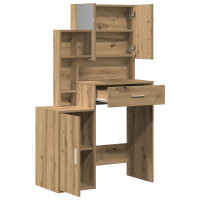 Produktbild för Smyckebord med låda Artisan Ek 80 x 35 x 132 cm Konstruerat trä