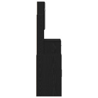 Produktbild för Smyckebord med låda Svart Ek 80 x 35 x 132 cm Konstruerat trä