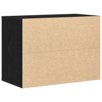 Produktbild för Lådans skåp med låda Svart 80 x 41 x 58 cm Konstruerat trä