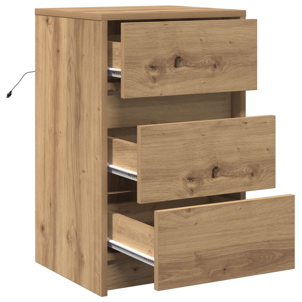 Produktbild för Nattduksbord Artisan Ek 38 x 34 x 61 cm Konstruerat trä