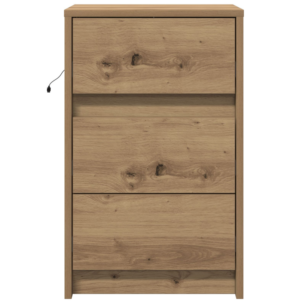 Produktbild för Nattduksbord Artisan Ek 38 x 34 x 61 cm Konstruerat trä