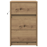 Produktbild för Nattduksbord Artisan Ek 38 x 34 x 61 cm Konstruerat trä