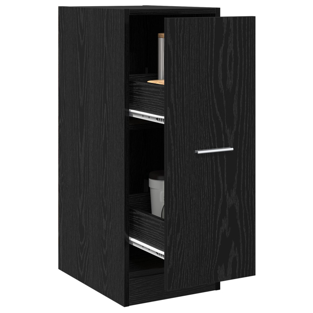 Produktbild för Apoteksskåp Svart ek 30 x 41 x 77,5 cm Konstruerat trä