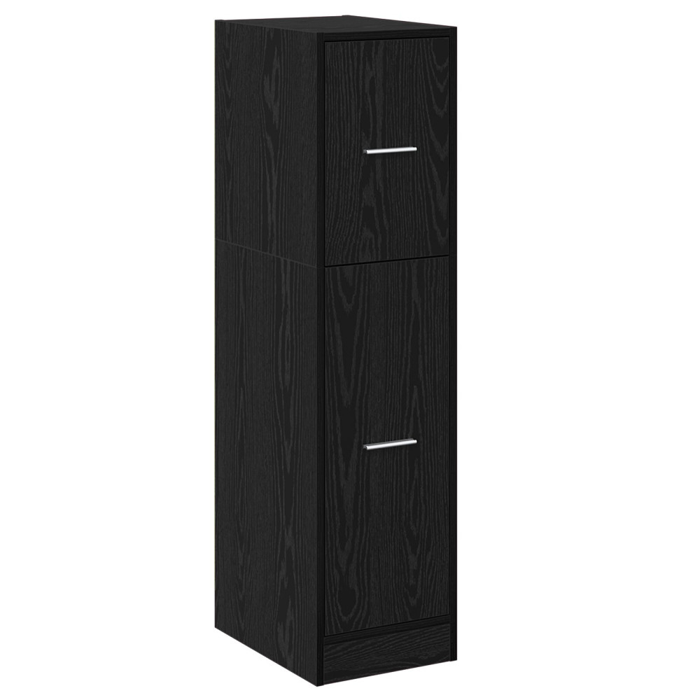 Produktbild för Apoteksskåp Svart ek 30 x 41 x 118 cm Konstruerat trä