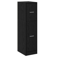 Produktbild för Apoteksskåp Svart ek 30 x 41 x 118 cm Konstruerat trä