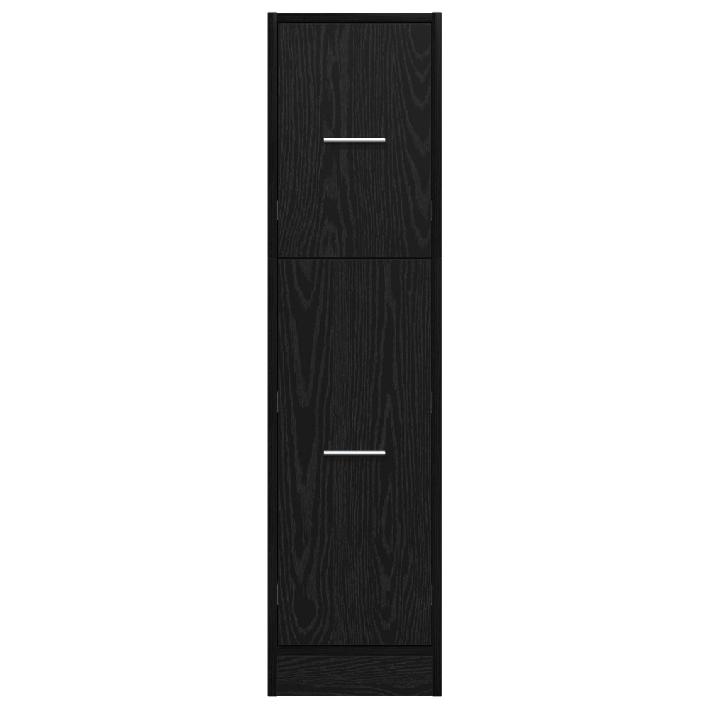 Produktbild för Apoteksskåp Svart ek 30 x 41 x 118 cm Konstruerat trä