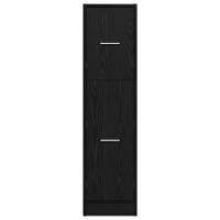 Produktbild för Apoteksskåp Svart ek 30 x 41 x 118 cm Konstruerat trä