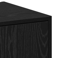 Produktbild för Apoteksskåp Svart ek 30 x 41 x 118 cm Konstruerat trä