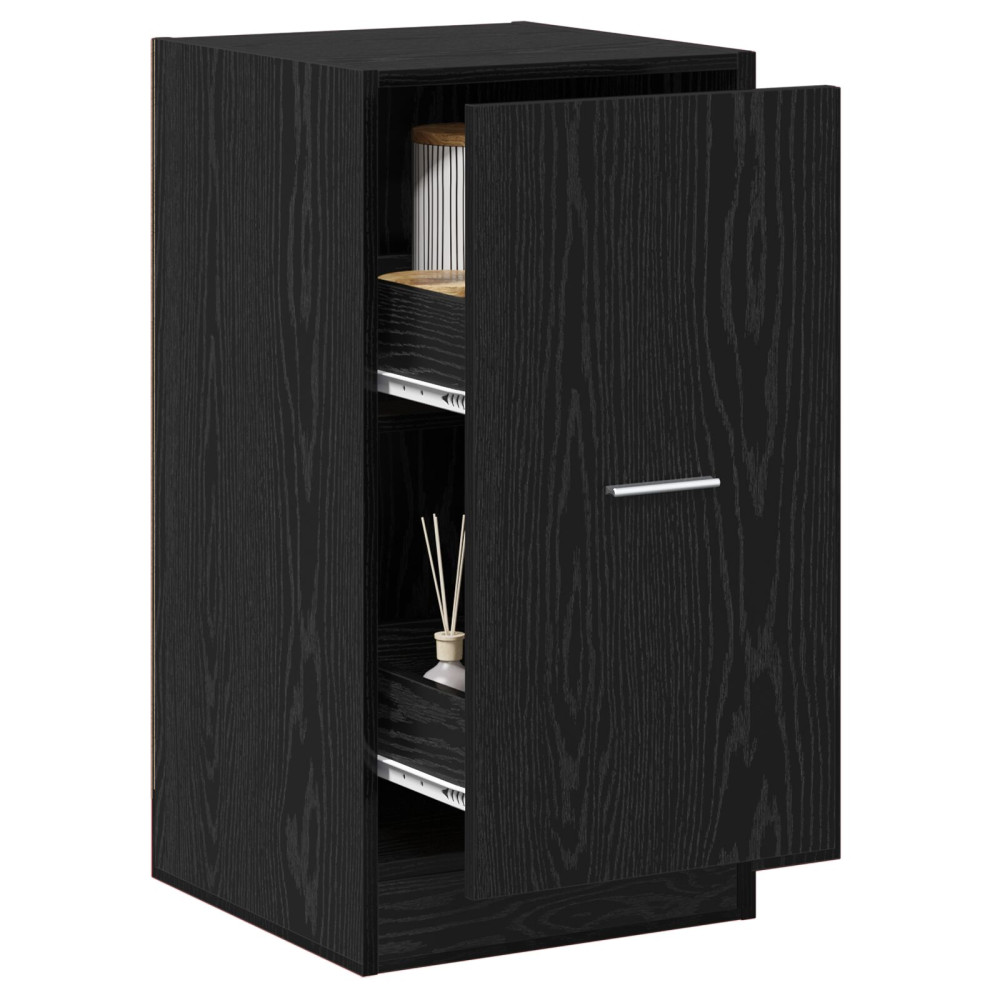 Produktbild för Apoteksskåp Svart ek 40 x 41 x 77.5 cm Konstruerat trä