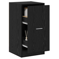 Produktbild för Apoteksskåp Svart ek 40 x 41 x 77.5 cm Konstruerat trä