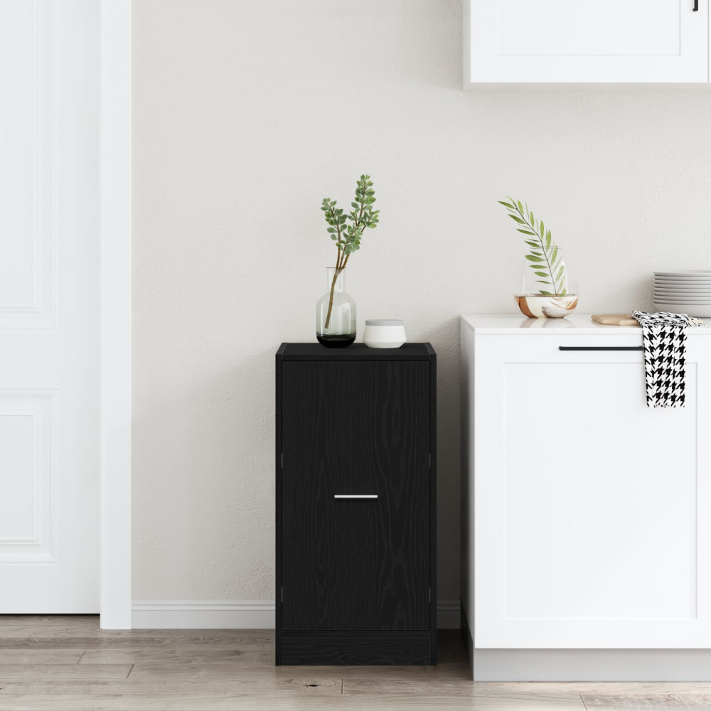 Produktbild för Apoteksskåp Svart ek 40 x 41 x 77.5 cm Konstruerat trä