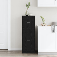 Produktbild för Apoteksskåp Svart ek 40 x 41 x 118 cm Konstruerat trä