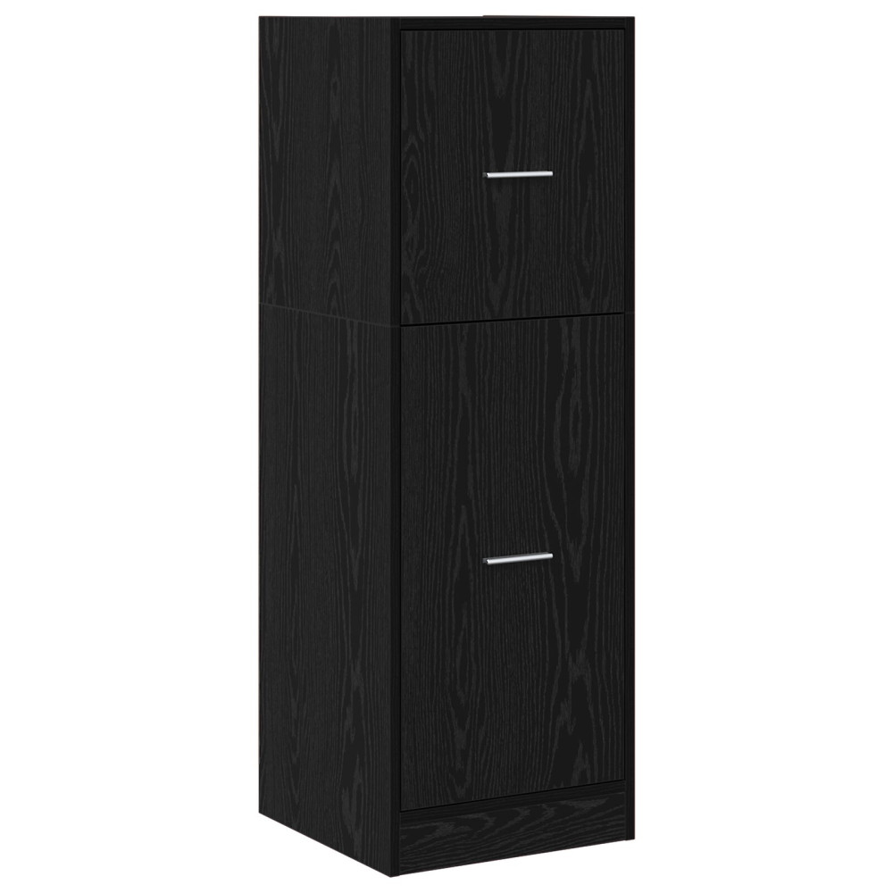 Produktbild för Apoteksskåp Svart ek 40 x 41 x 118 cm Konstruerat trä