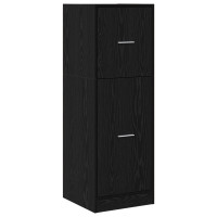 Produktbild för Apoteksskåp Svart ek 40 x 41 x 118 cm Konstruerat trä