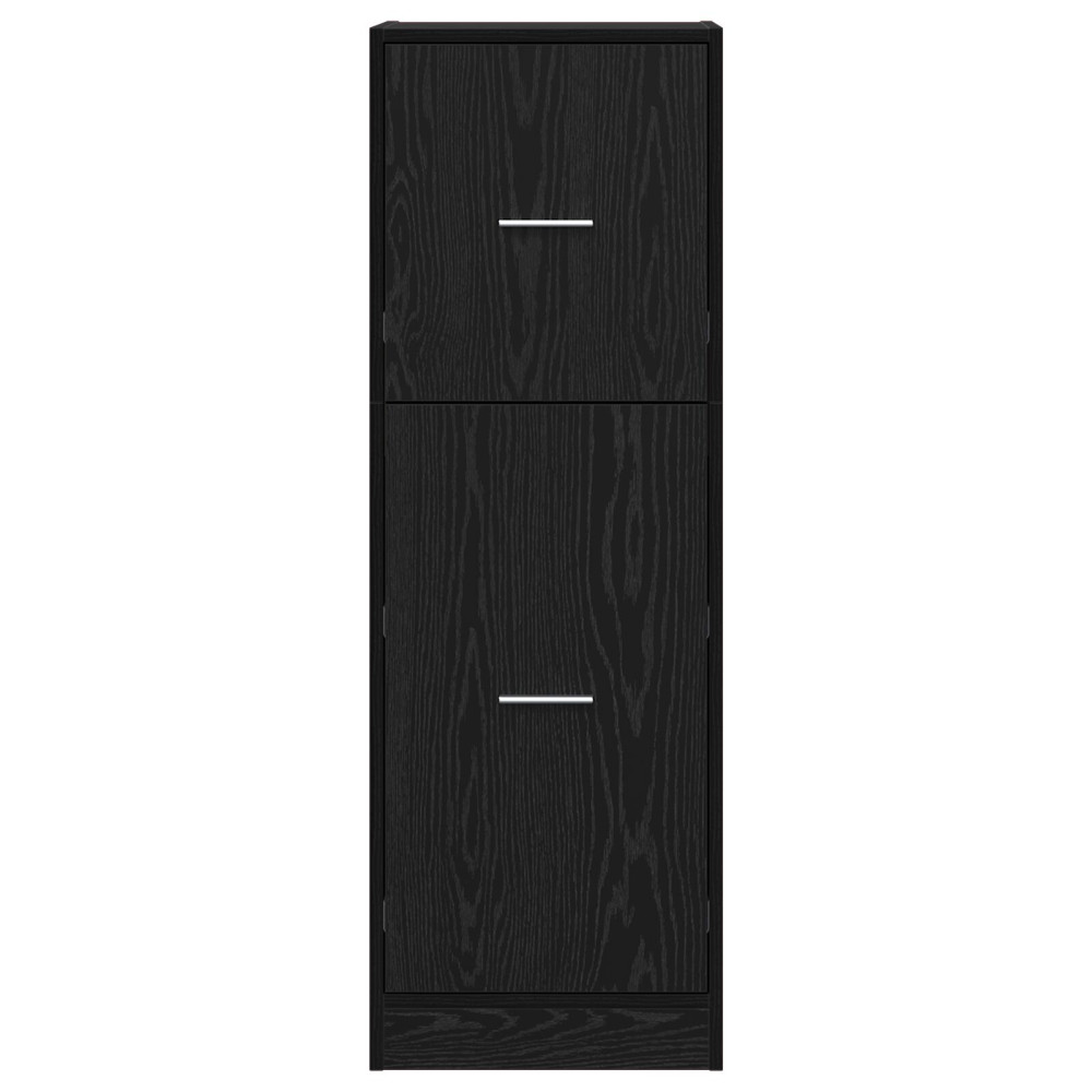 Produktbild för Apoteksskåp Svart ek 40 x 41 x 118 cm Konstruerat trä