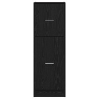 Produktbild för Apoteksskåp Svart ek 40 x 41 x 118 cm Konstruerat trä