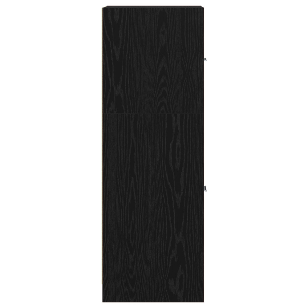 Produktbild för Apoteksskåp Svart ek 40 x 41 x 118 cm Konstruerat trä