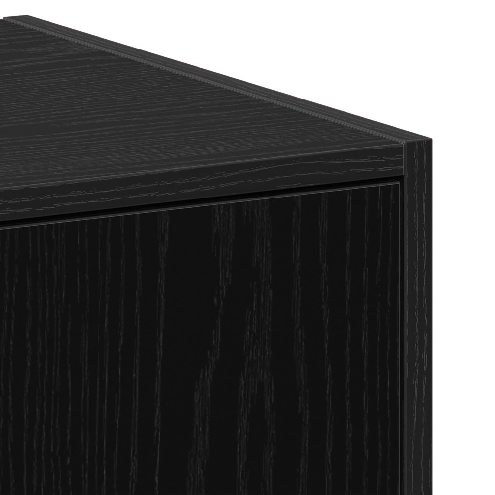 Produktbild för Apoteksskåp Svart ek 40 x 41 x 118 cm Konstruerat trä