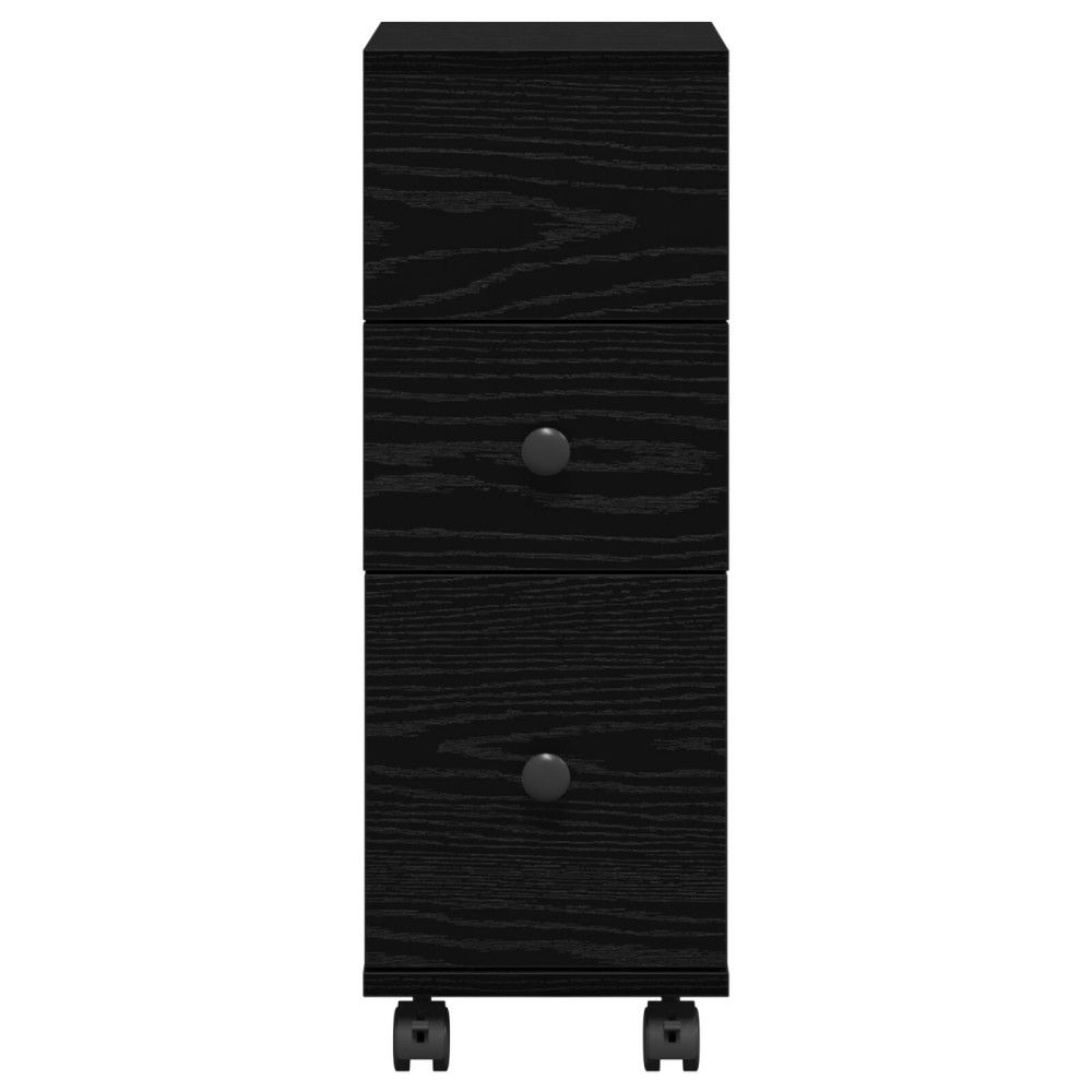 Produktbild för Badrumsmöbelset Svart Ek 33 x 23 x 65 cm Konstruerat trä