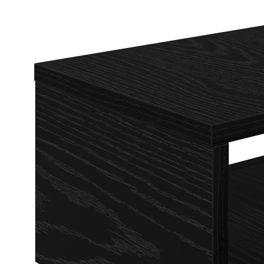 Produktbild för Badrumsmöbelset Svart Ek 33 x 23 x 65 cm Konstruerat trä