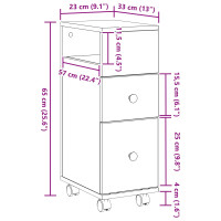 Produktbild för Badrumsmöbelset Svart Ek 33 x 23 x 65 cm Konstruerat trä