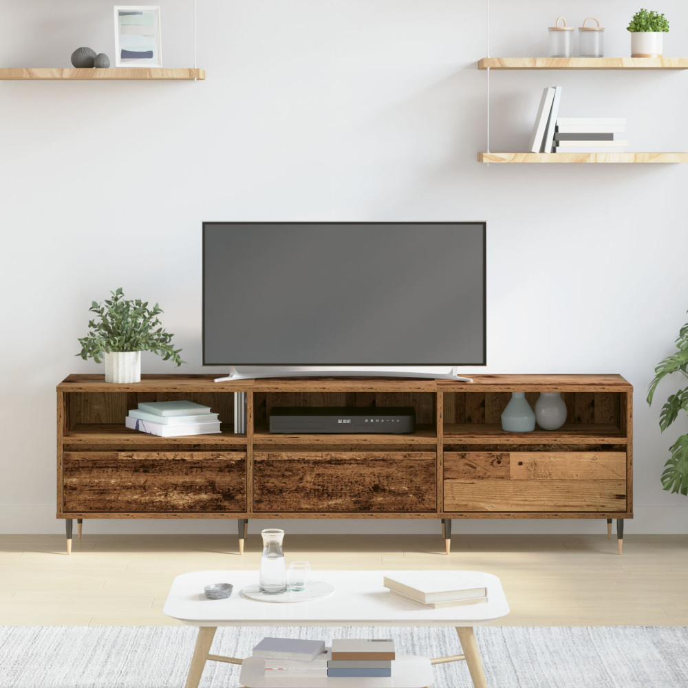 Produktbild för TV-skåp Gammalt trä 150 x 30 x 45 cm Konstruerat trä