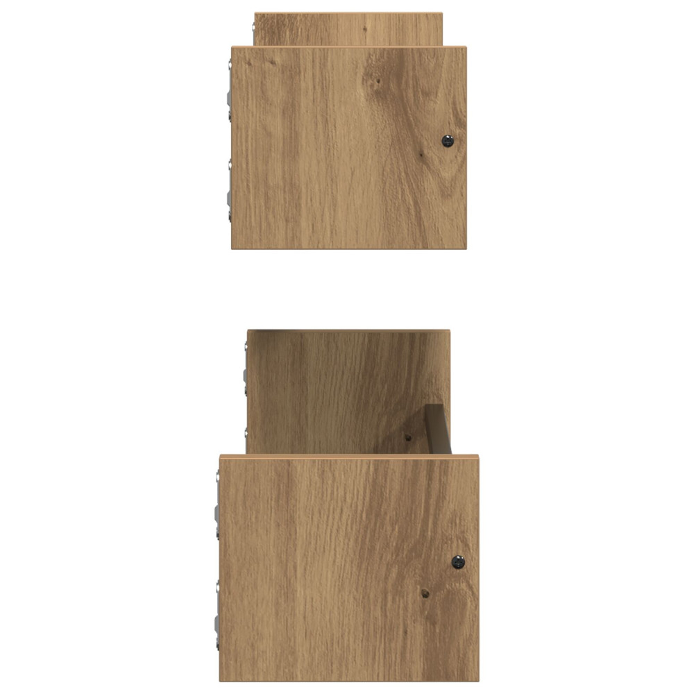 Produktbild för Vägg hylla Väggmonterad 2 pcs Artisan Ek 60 x 16 x 14 cm